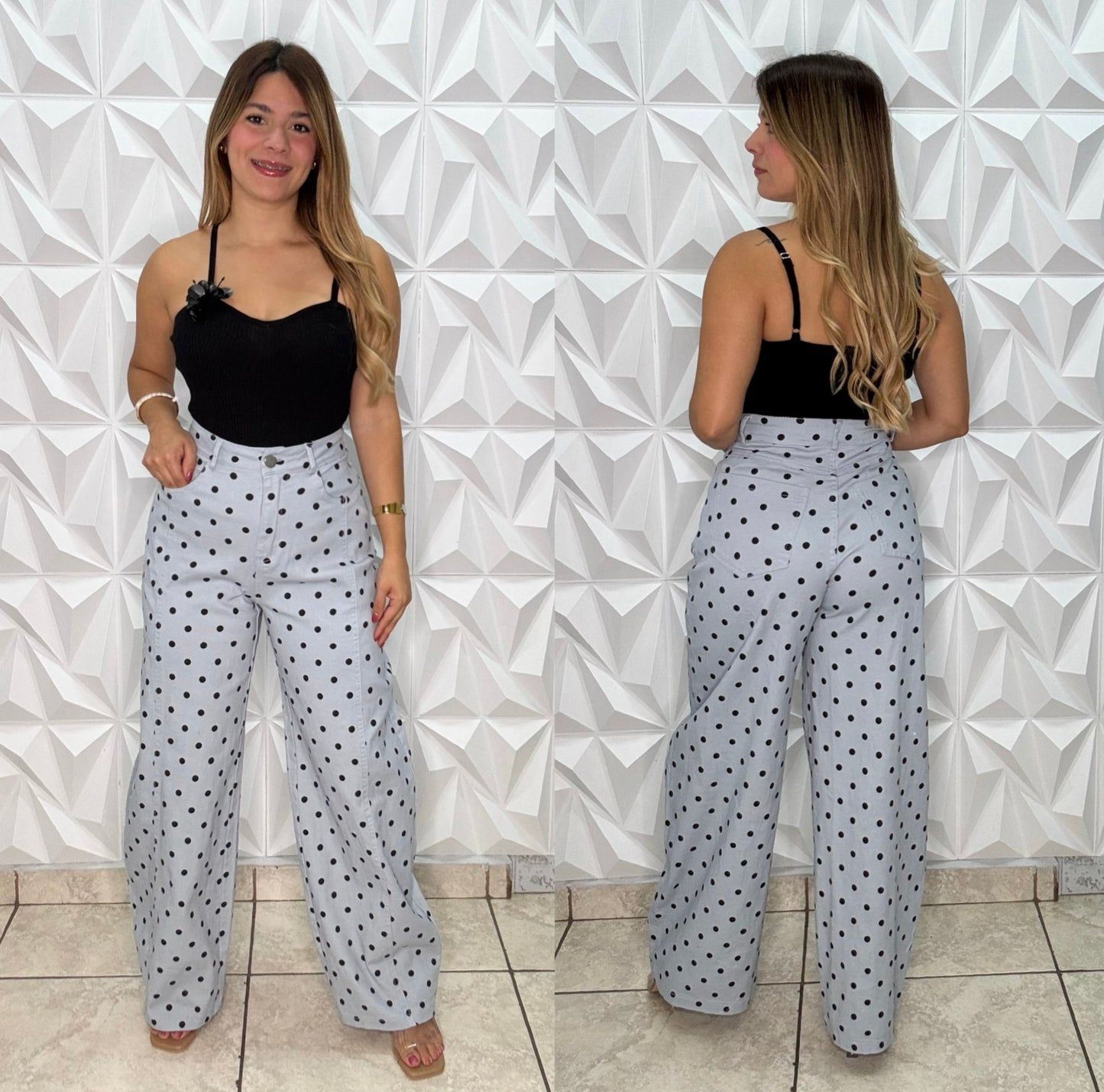 Polka Dots Barrel Jean