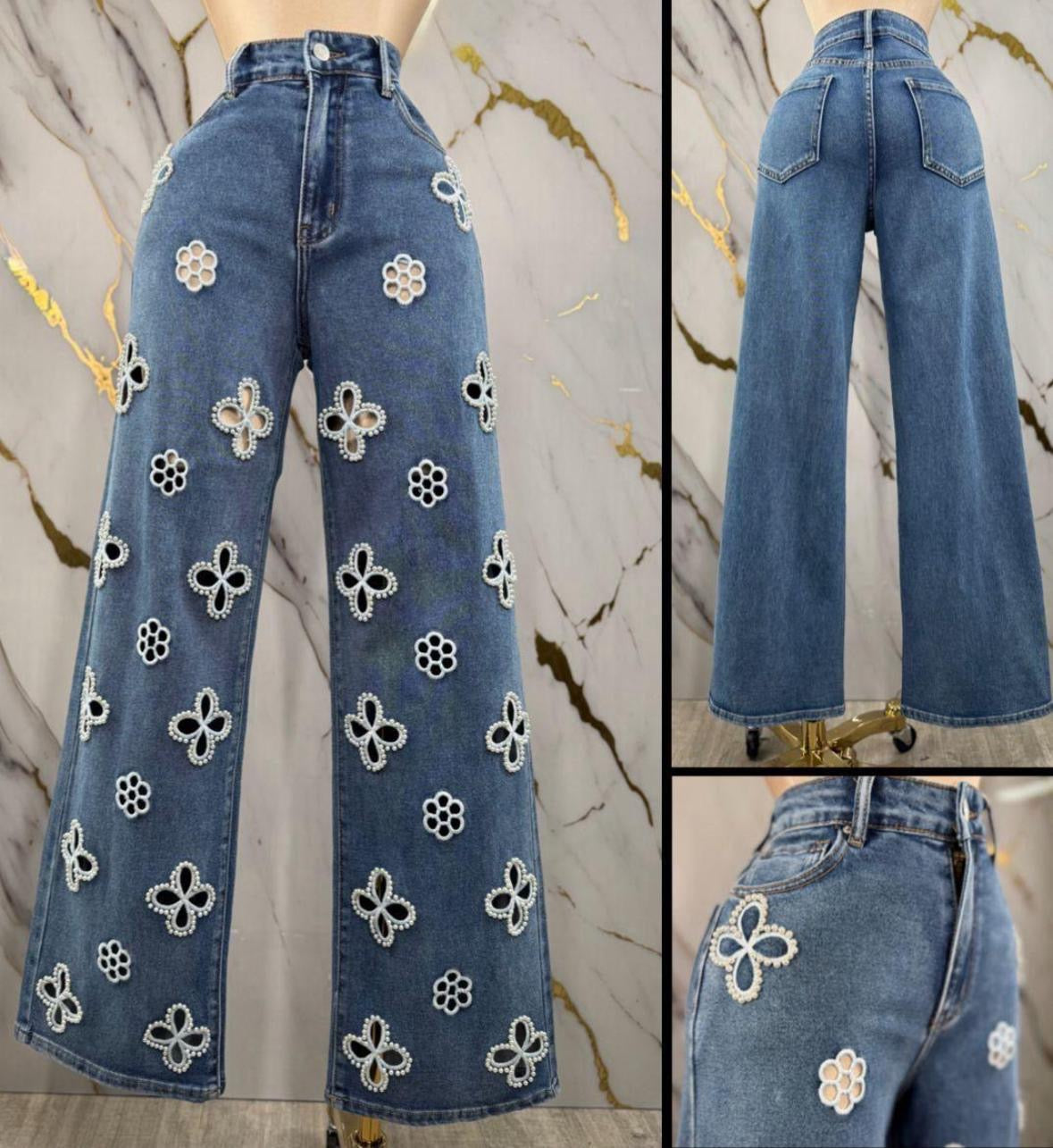 Stella Denim con Perlas