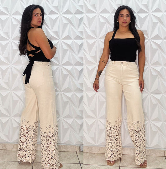 Sandy Denim Pant Beige