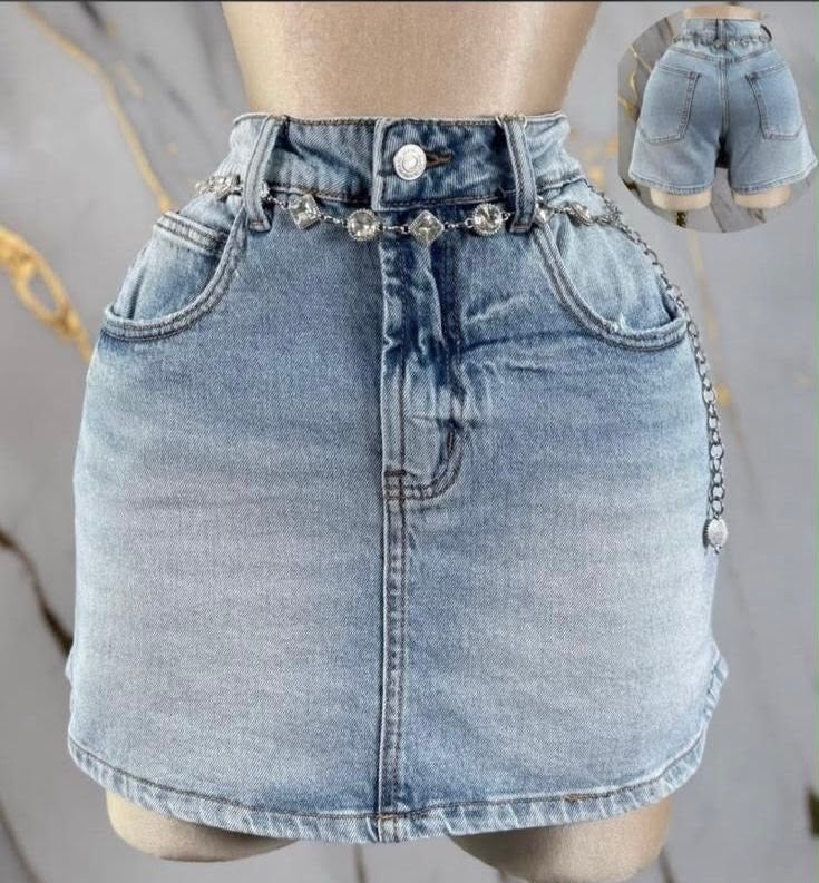 Denim Skort (incluye correa)