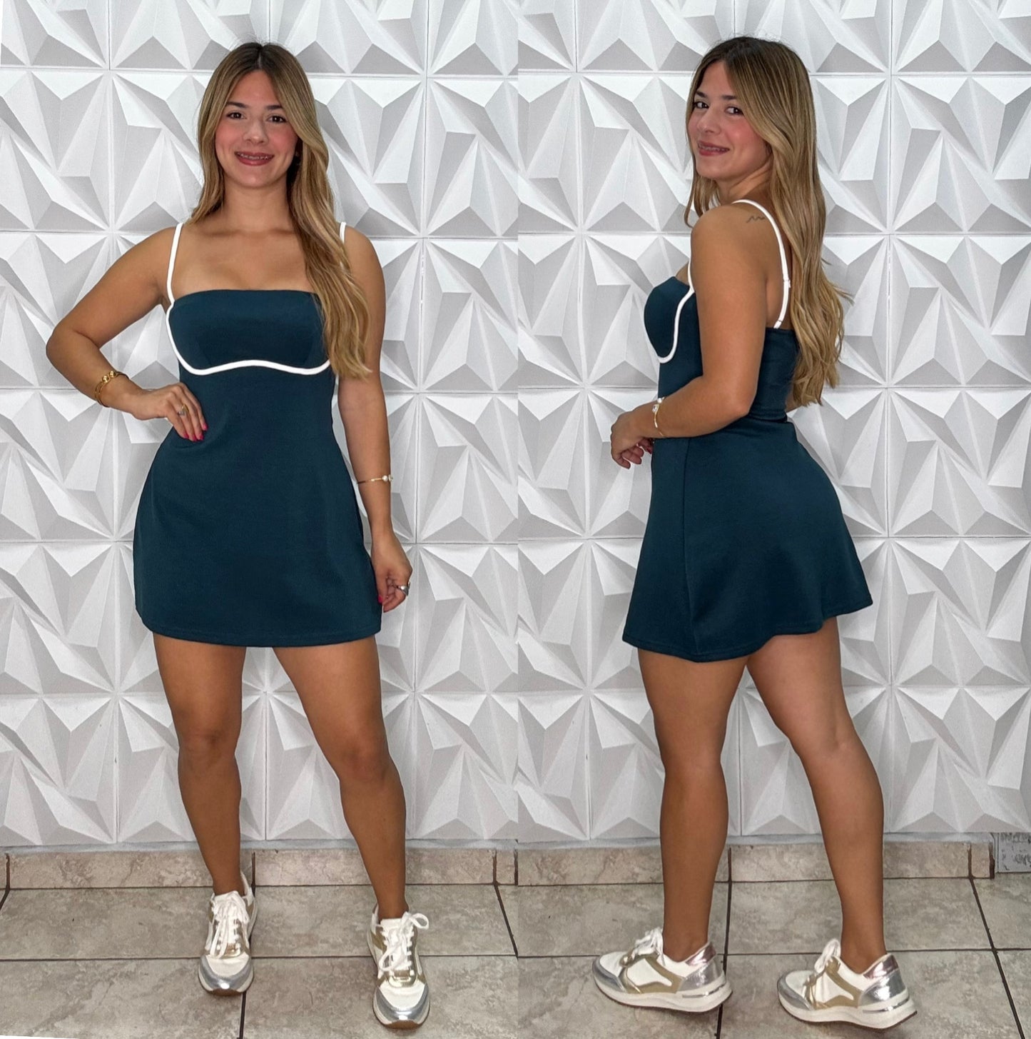 Greicet Dress Teal with short