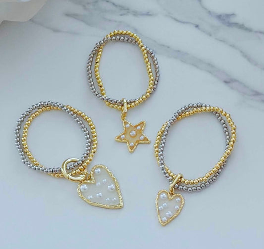 Pulseras elásticas (Dos tonos)