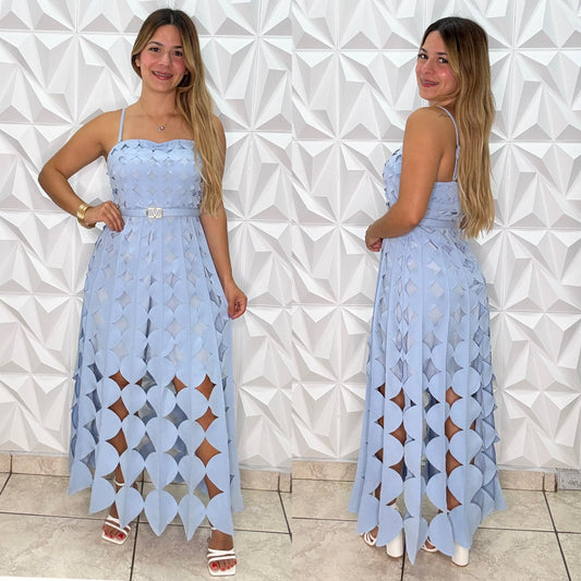 Vivi Cutout Blue Dress