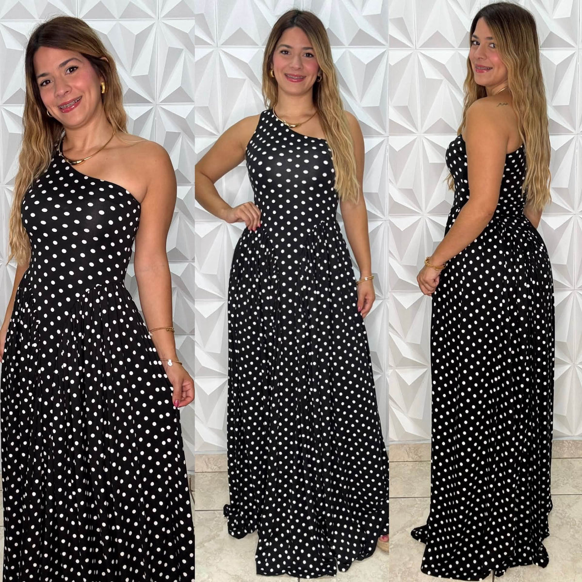 Polka Black Dress