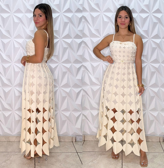 Vestido Vivi color marfil