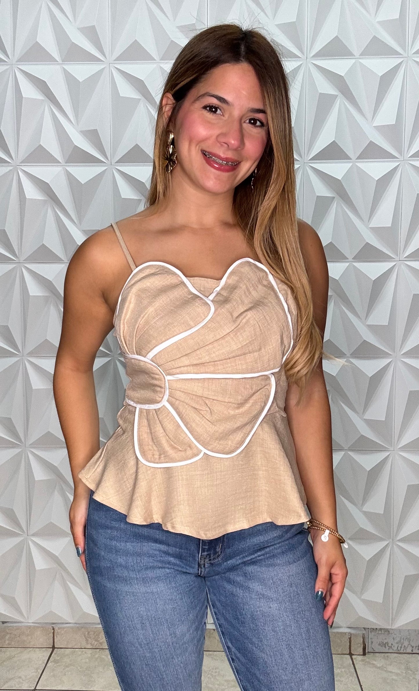 Flory Beige Top