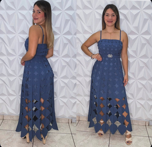 Vivi Cutout Dress Blue