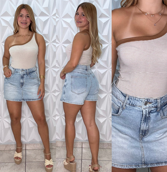 Denim Skort