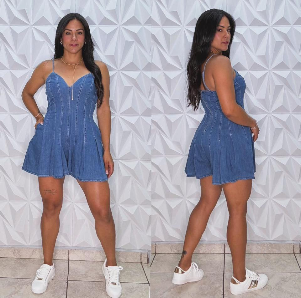 Denim Romper