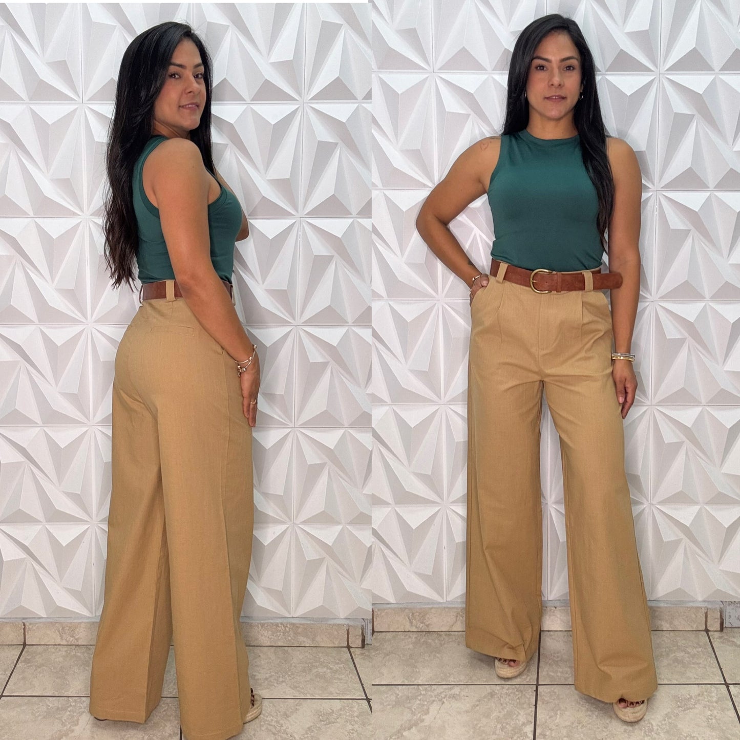 Pantalón Haley color topo oscuro