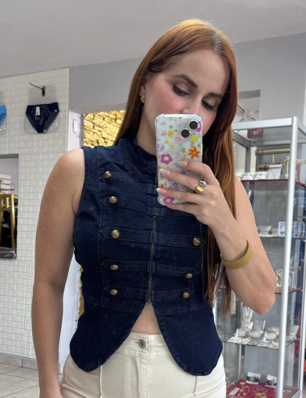Napoleon Dark Denim Top
