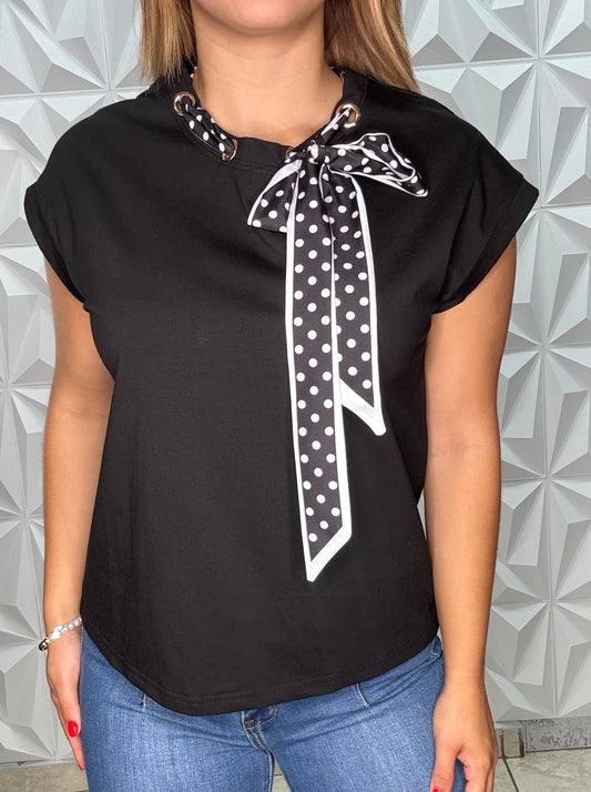 Black Polka T-shirt