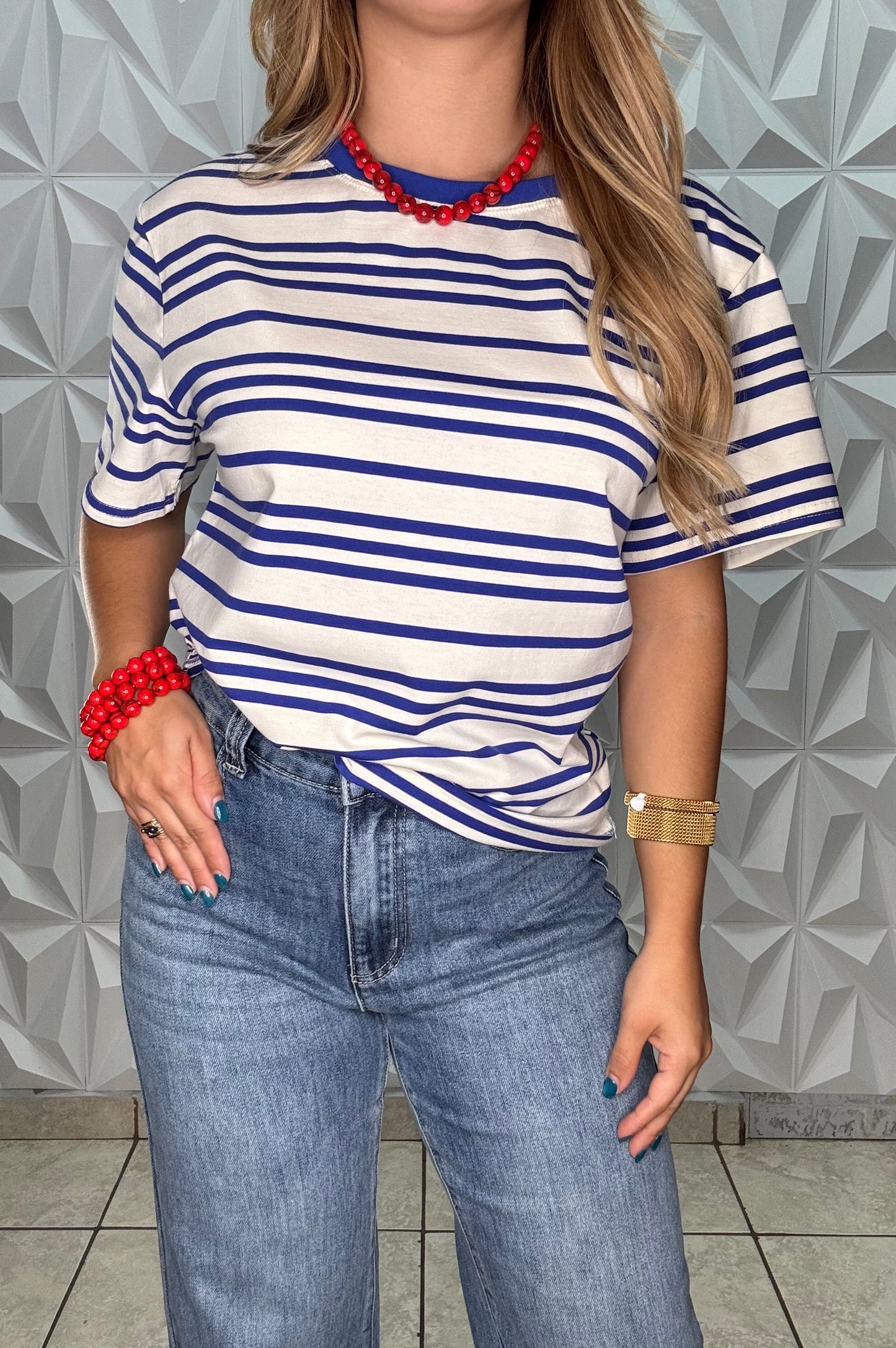 Stripes Blue Top