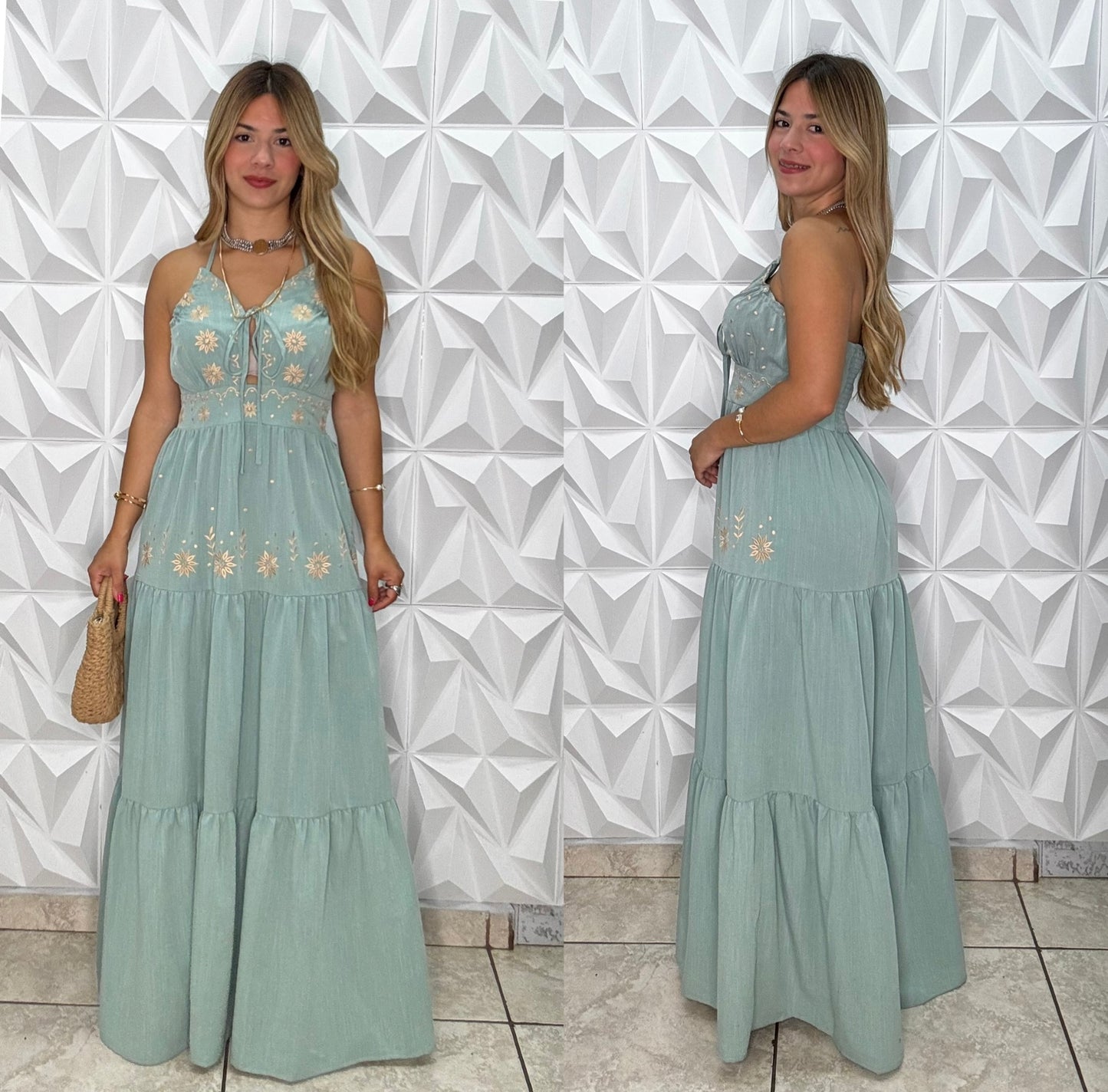 Santorini Sage Dress