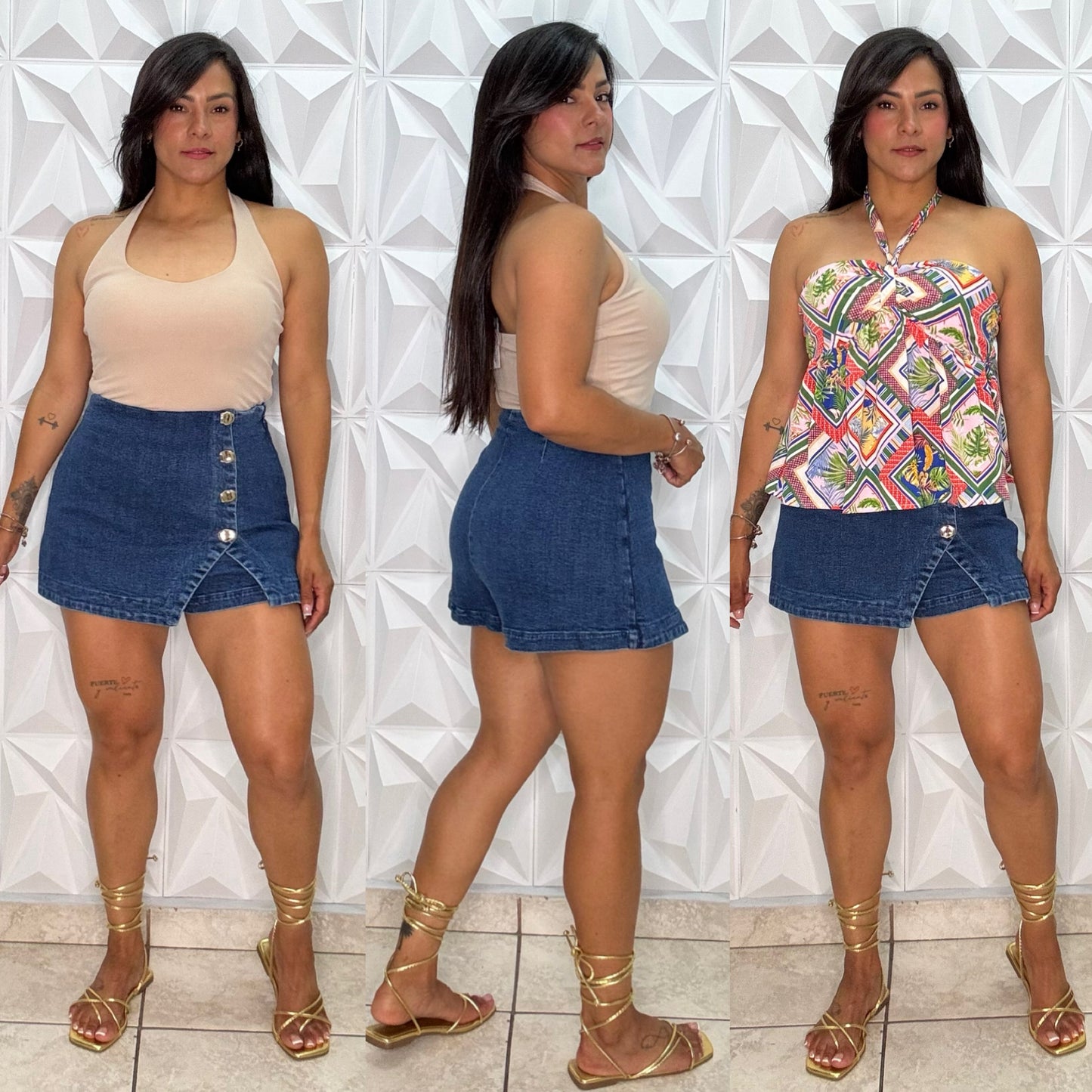 Denim Skort
