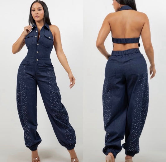 Denim Shine Jumpsuit