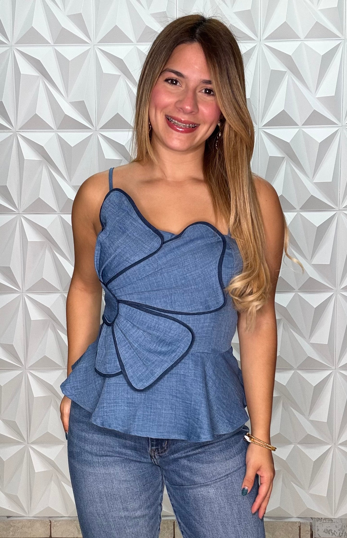 Flory Blue Top