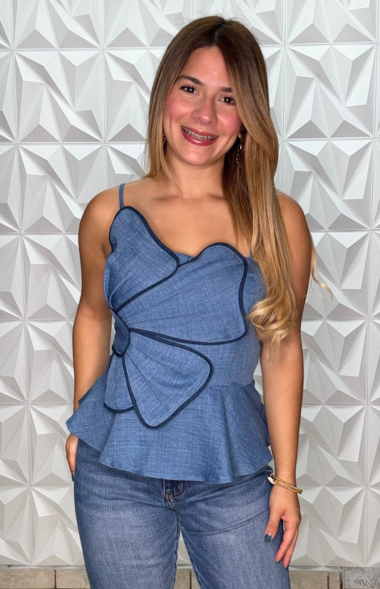 Flory Blue Top