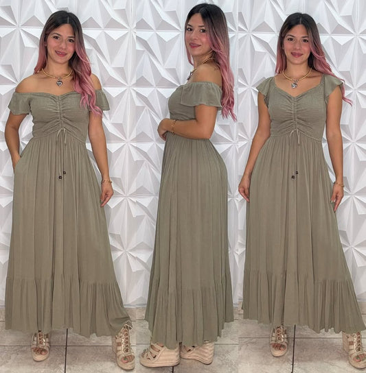Vestido Merlín color Oliva