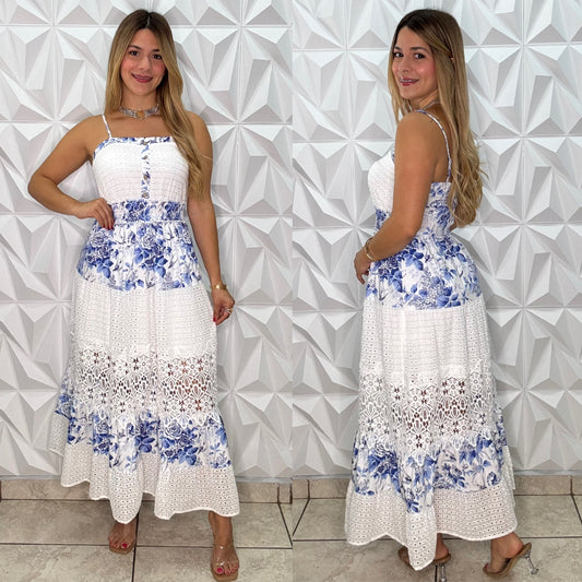 Karla White &  Blue Dress